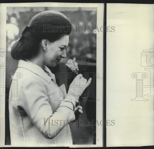 1968 Press Photo Princess Margaret shown at Chelsea Flower Show in London