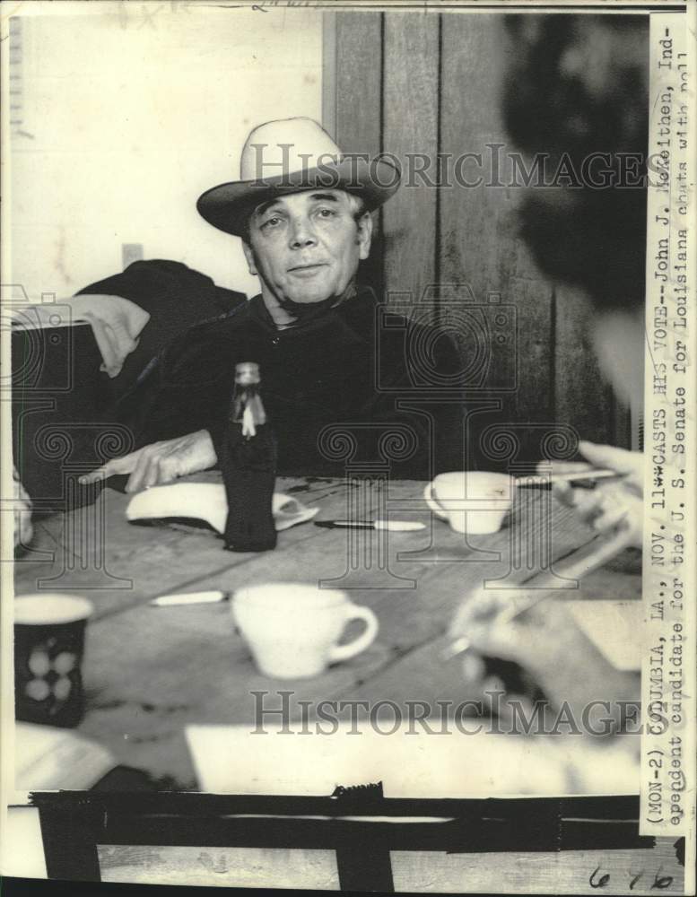 Load image into Gallery viewer, 1972 Press Photo John McKeitheen independent Senate candidate in Mississippi
