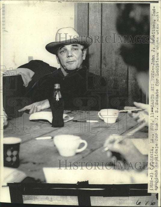 1972 Press Photo John McKeitheen independent Senate candidate in Mississippi