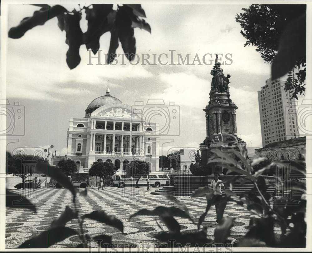 1979 Press Photo Manaus&#39; opera house at Plaza of Four Continents in Brazil- Historic Images