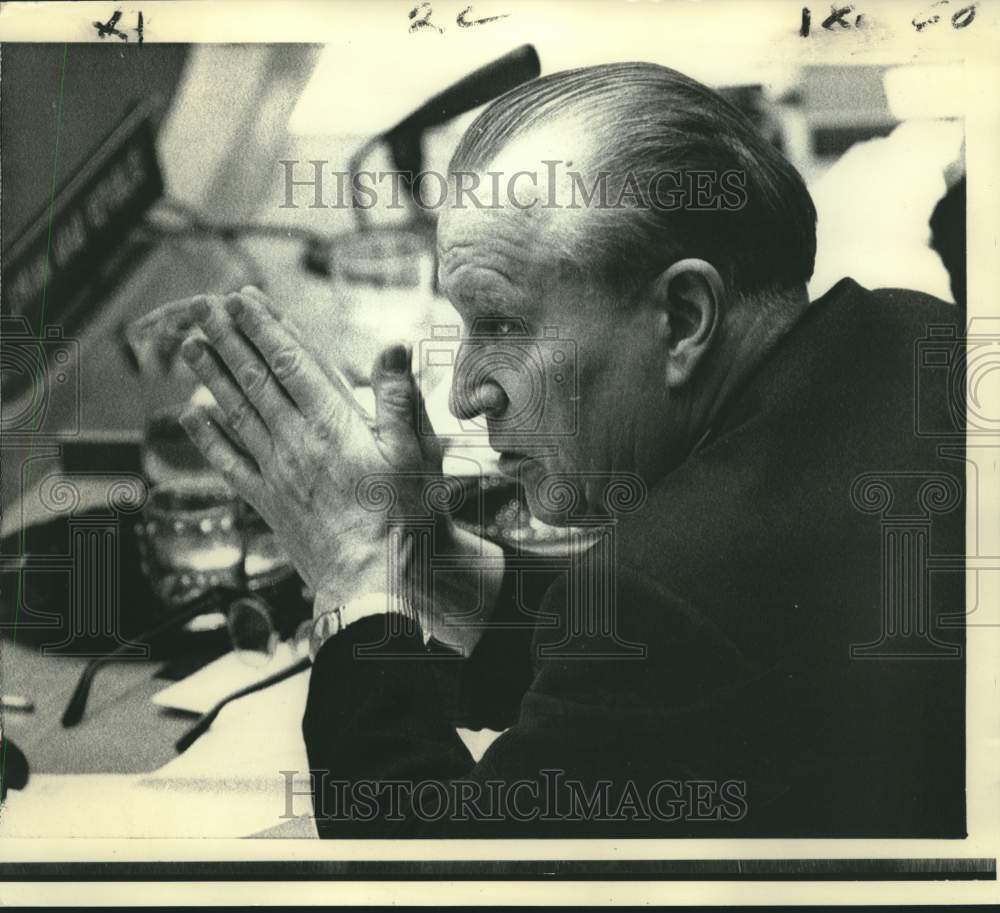 1971 Press Photo Soviet Malik shown at United Nations Security Council