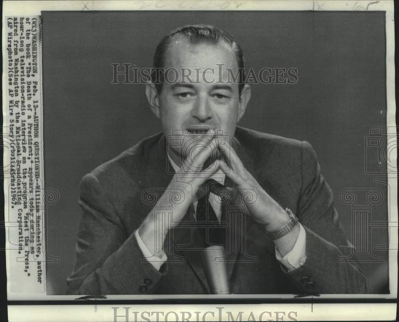 Load image into Gallery viewer, 1967 Press Photo Author William Manchester appears on "Meet the Press."
