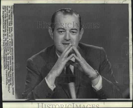 1967 Press Photo Author William Manchester appears on "Meet the Press."