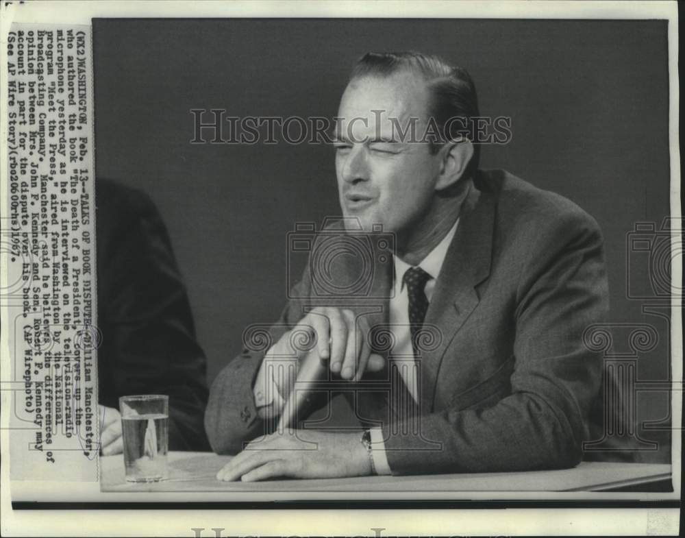 1967 Press Photo Author William Manchester appears on NBC&#39;s &quot;Meet the Press.&quot;