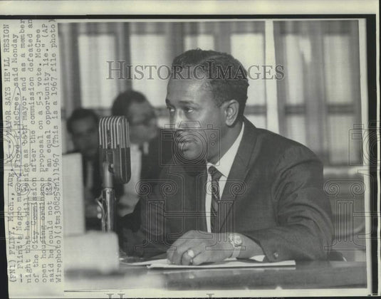 1967 Press Photo Flint, Michigan mayor and city commission member Floyd McCree
