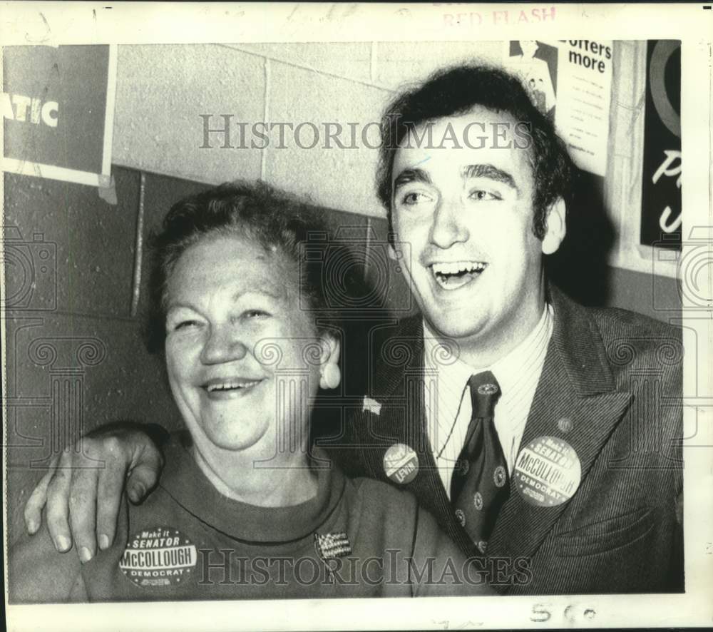 1970 Press Photo Representative Lucille McCullough and son Patrick, senator
