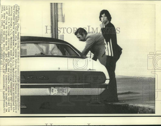 1972 Press Photo National Airlines attempted hijacker McKee leaves federal court