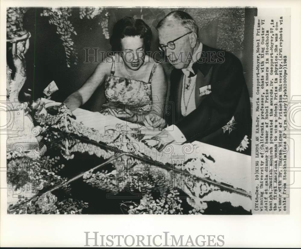 1963 Press Photo Dr.Geoppert-Mayer, first American woman Physics Nobel winner