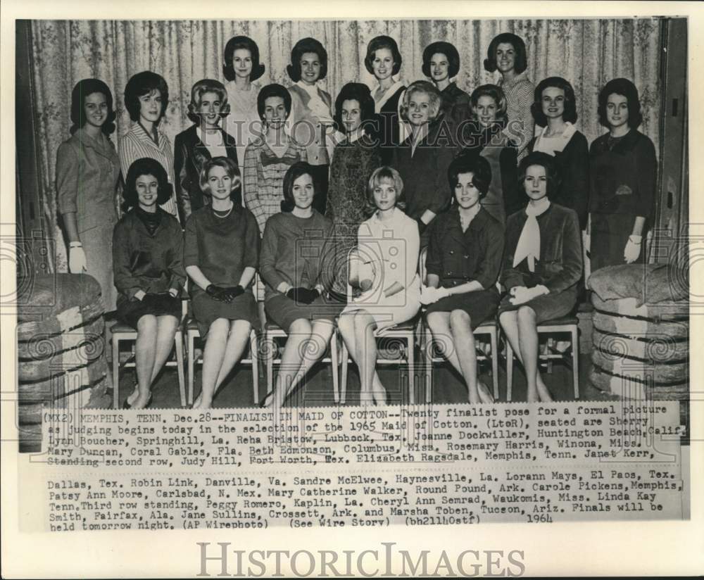 1964 Press Photo Finalist in Maid of Cotton pageant held in Memphis, Tennessee