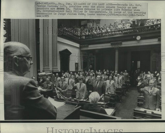 1975 Press Photo Georgia Lt. Governor Lester Maddox at State Senate session.