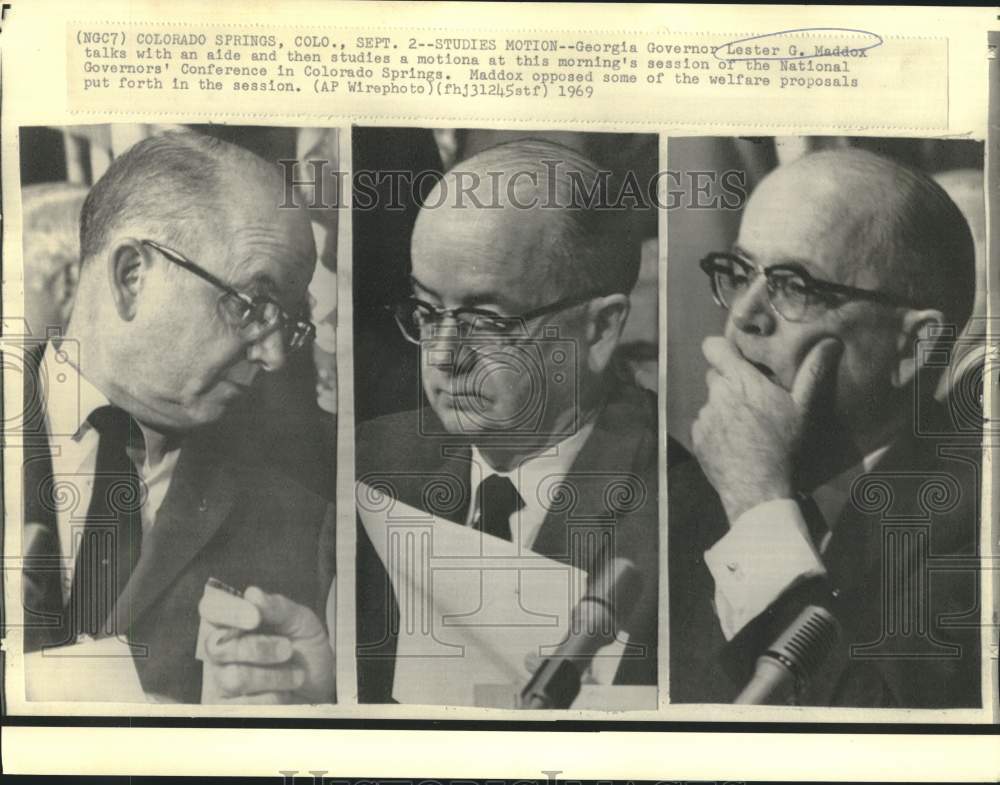 1969 Press Photo Governor Maddox appears at National Governors Conference in CO