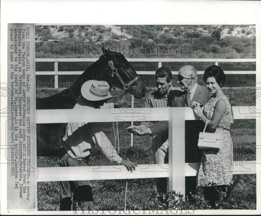 1965 Press Photo Princess Margaret and Lord Snowdon at Douglas Stables in AR
