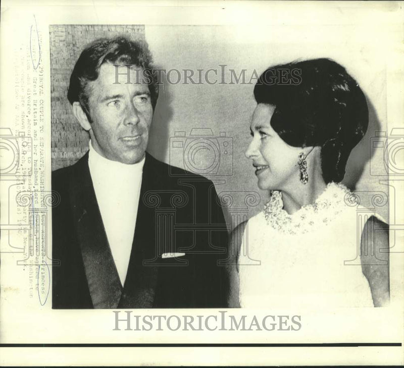 Load image into Gallery viewer, 1968 Press Photo Princess Margaret and Lord Snowdon at New York party in 1968
