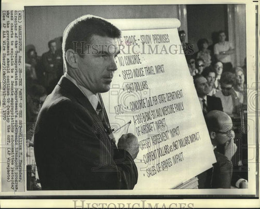 1970 Press Photo Transportation Department's Magruder at Senate appropriations