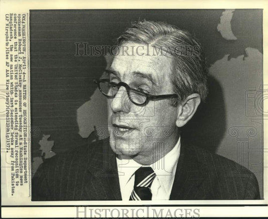 1972 Press Photo Robert McClory of State Department at news conference
