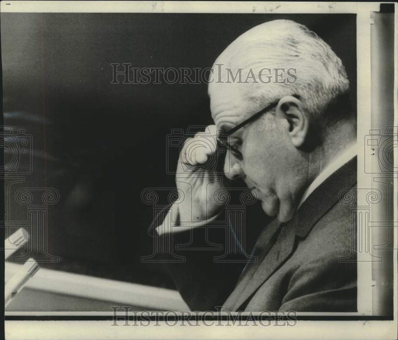 Load image into Gallery viewer, 1967 Press Photo Ion Gheorghe Maurer, Romanian Premier at Israeli-Arab talks
