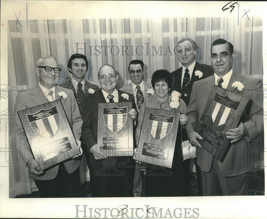 1974 Press Photo Francis McCarthy and other CAA inductees - now21519