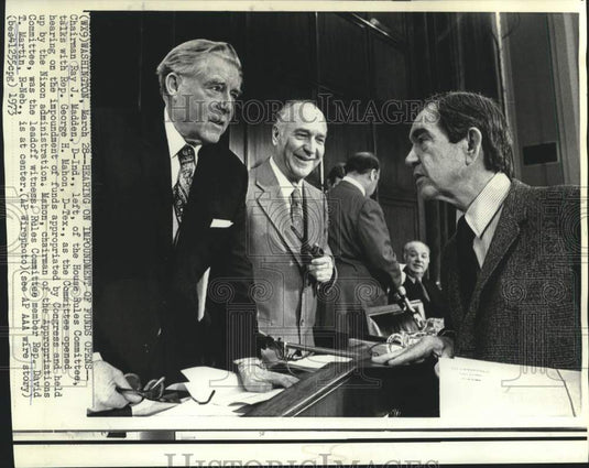 1973 Press Photo Chairman Ray Madden and others of House Rules Committee