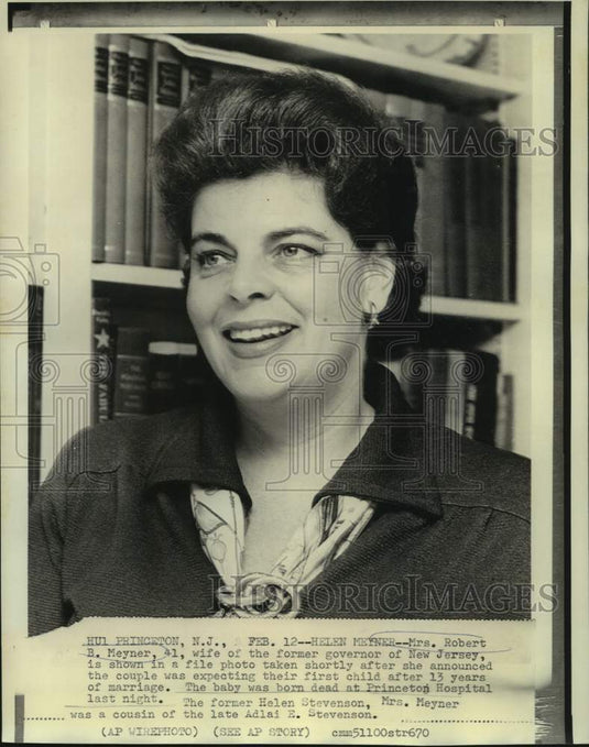 1969 Press Photo Mrs. Robert Meyner, wife of former New Jersey governor