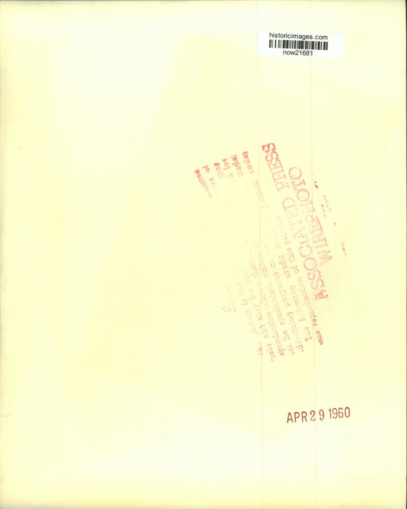 1960 Press Photo Jackson McVey, exposed to atomic dust, at Senate House hearing