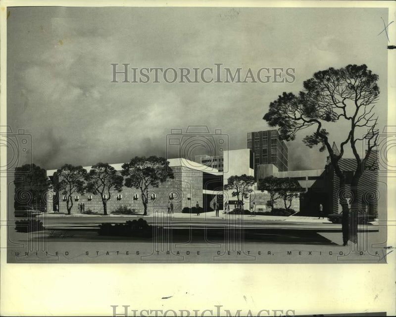 Load image into Gallery viewer, 1970 Press Photo Artist's Drawing of US Trade Center in Mexico City, Mexico
