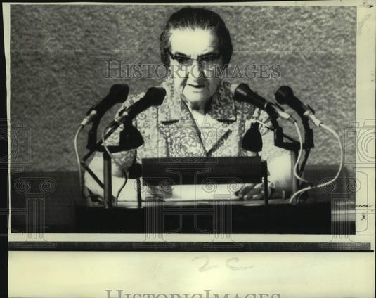 1971 Press Photo Israel Premier Golda Meir speakes at Parliament in Tel Aviv