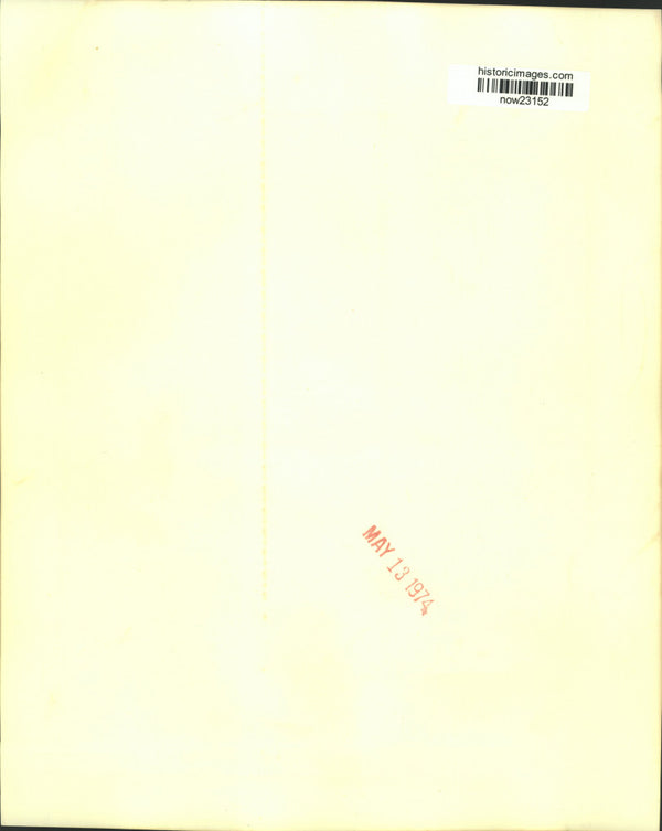 1974 Press Photo AFL-CIO President George Meany at Washington news ...