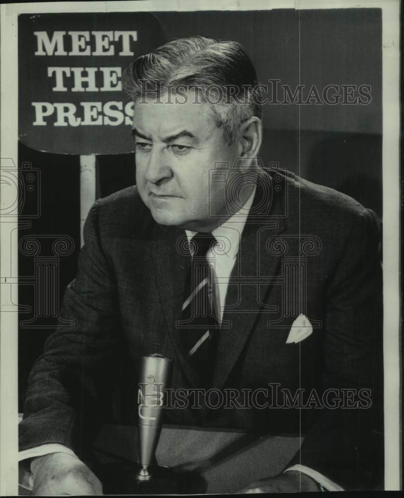 1968 Press Photo General Curtis LeMay interviewed on NBC &quot;Meet the Press.&quot;