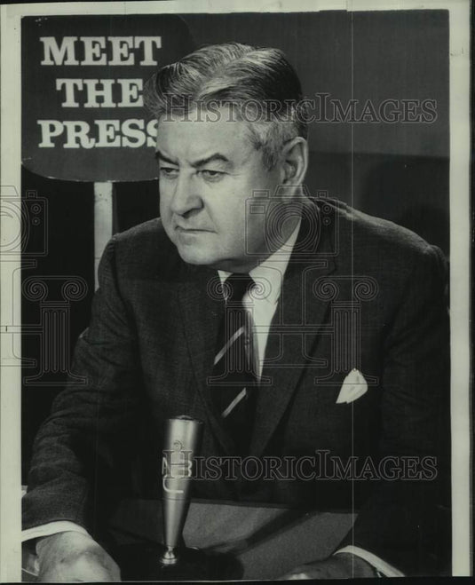 1968 Press Photo General Curtis LeMay interviewed on NBC "Meet the Press."