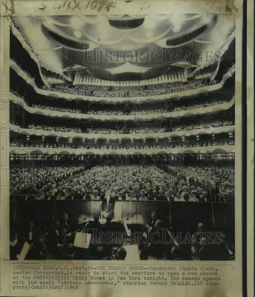 1968 Press Photo New York-Conductor Fausto Cleva, Metropolitan Opera&#39;s season