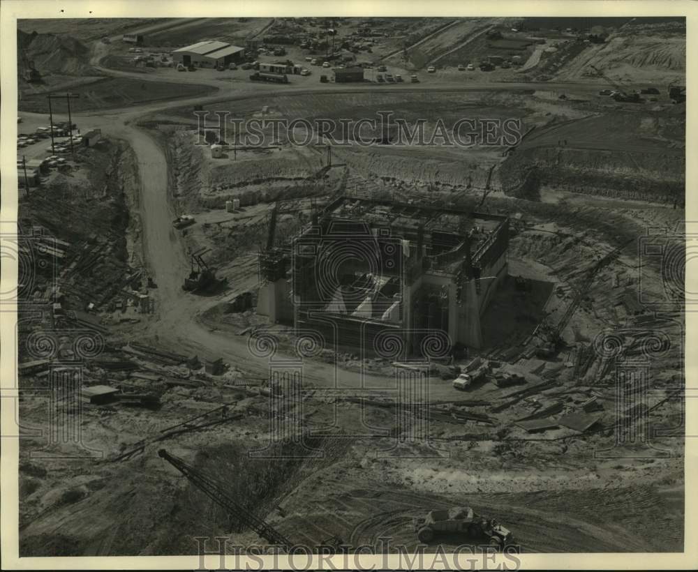 1964 Press Photo Construction of NASA's S-II test stand at Mississippi Test site