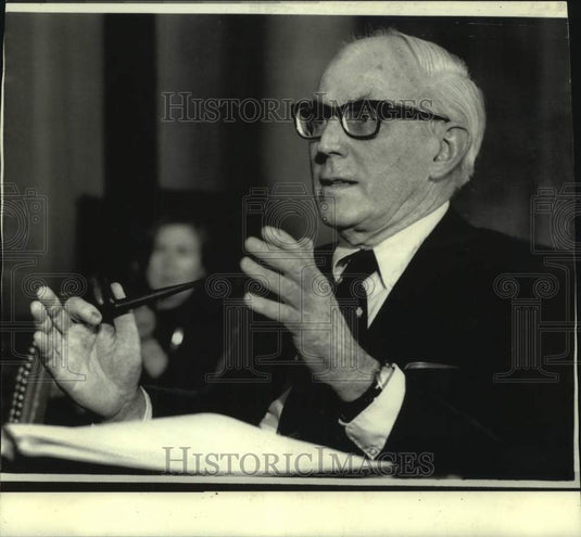 1974 Press Photo Safeway Stores President W.S. Mitchell at Joint Economic hearin