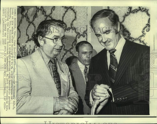1972 Press Photo Senator McGovern and Governor Lucey at 1 a.m. news conference