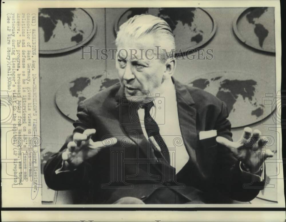 1969 Press Photo West Germany's Kiesinger appears on ABC's "Issues and Answers"