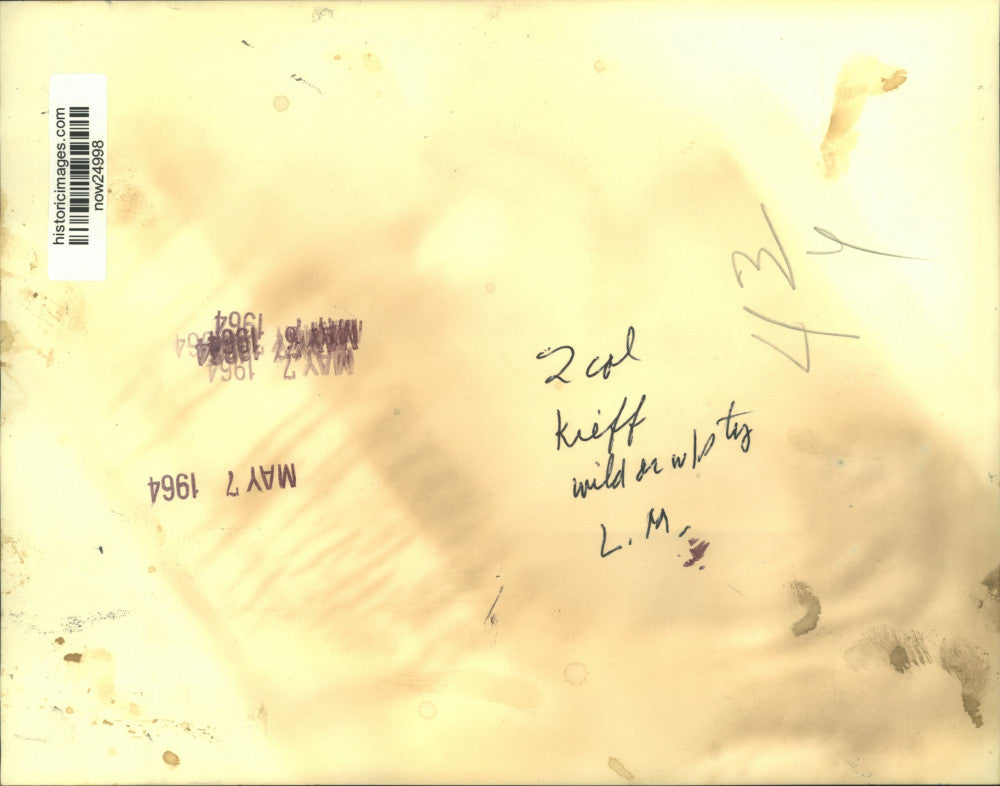 1964 Press Photo President Johnson honors Elaine Marie Kieff for bravery