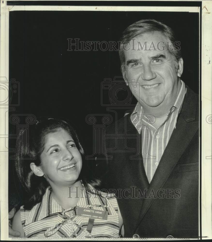 1971 Press Photo Ed McMahon and Mary Jeannette Karam at Junior Miss Pageant