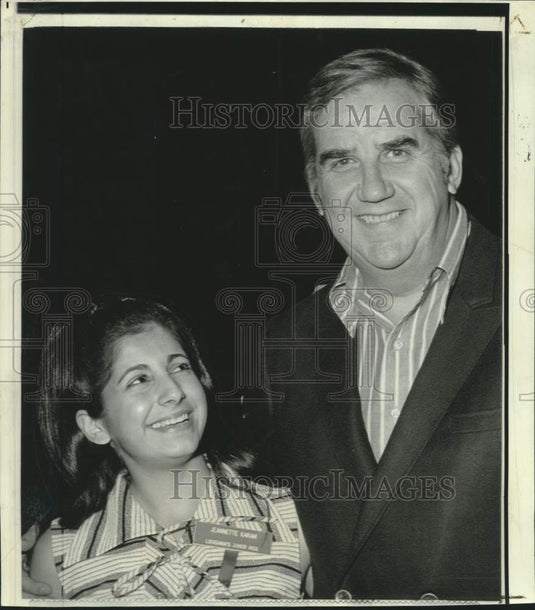1971 Press Photo Ed McMahon and Mary Jeannette Karam at Junior Miss Pageant