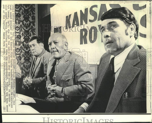1972 Press Photo Kansas City Royals' principals Jack McKeon, Lemon and Kauffman- Historic Images