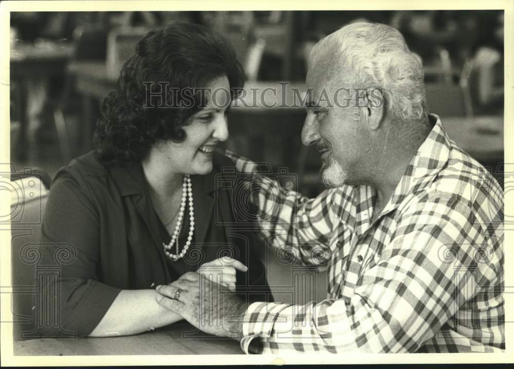 1981 Press Photo Mr. and Mrs. George McKinney visit in San Quentin Prison