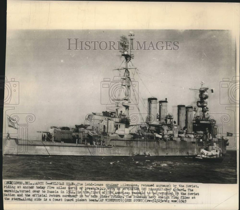 Load image into Gallery viewer, 1949 Press Photo American lend-lease ship Milwaukee returned by Russia
