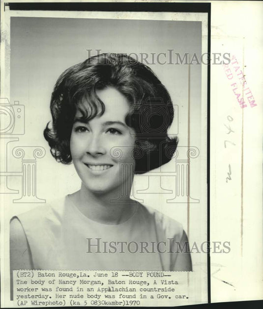 1970 Press Photo Nancy Morgan, Baton Rouge, Louisiana Vista worker. - now27749