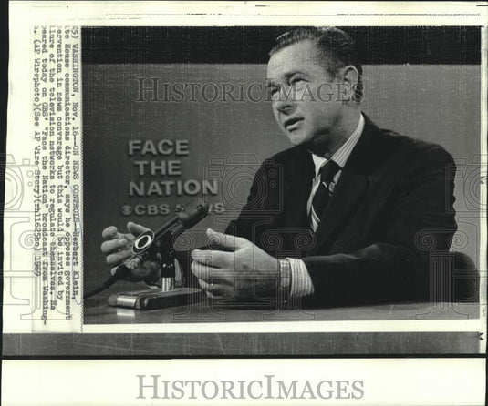 1969 Press Photo White House Communications Director Klein on "Face the Nation"