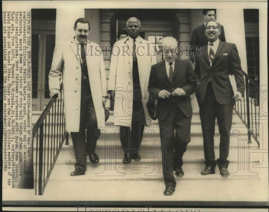 1966 Press Photo New York's Police Review Board members leave City Hall