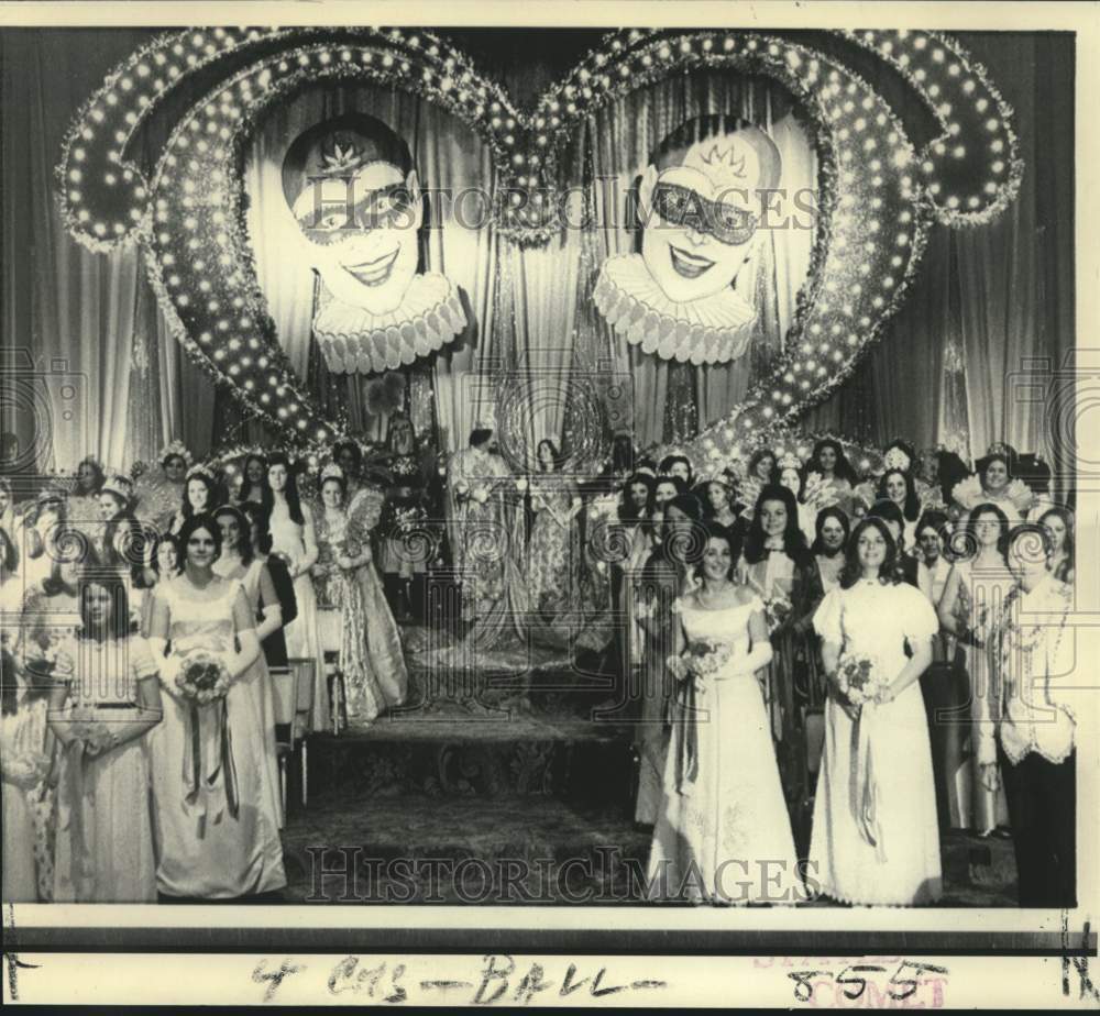 1973 Press Photo Louisiana Mardi Gras Ball King and Queen at Washington event