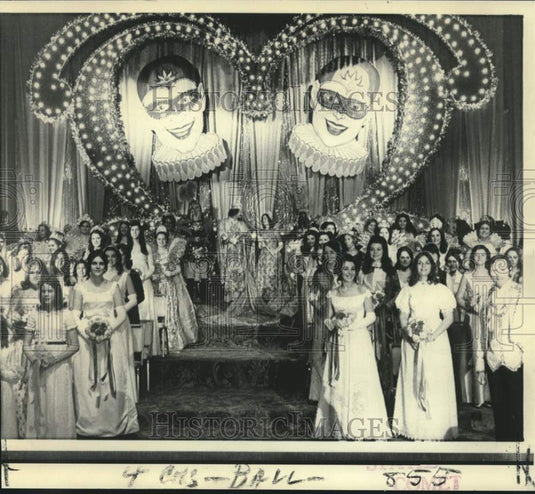 1973 Press Photo Louisiana Mardi Gras Ball King and Queen at Washington event