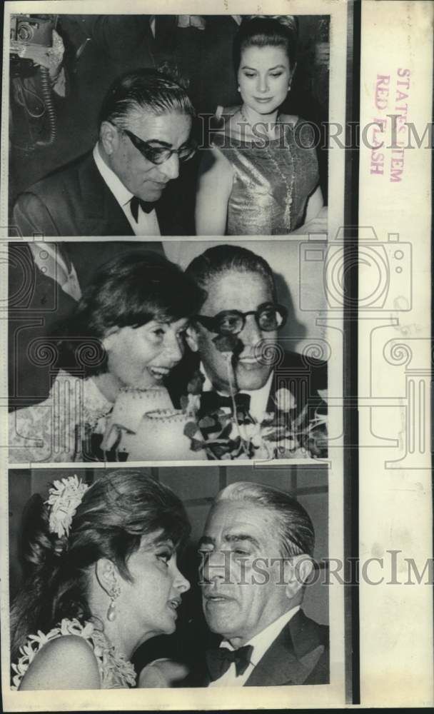 1968 Press Photo Greek shipping tycoon Aristotle Onassis with beautiful women