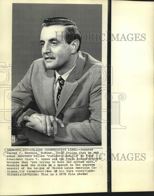 1970 Press Photo Senator Mondale at League of United Latin American Council