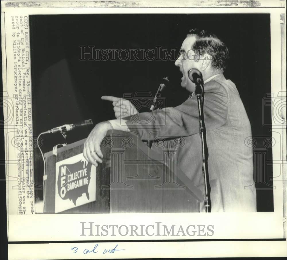 1972 Press Photo National Farmers Organization Oren Staley in Kansas City