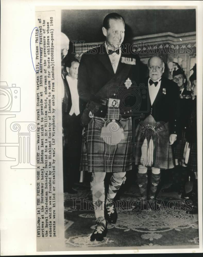 1965 Press Photo Prince Philip and Sir William at Royal Caledonian Schools event