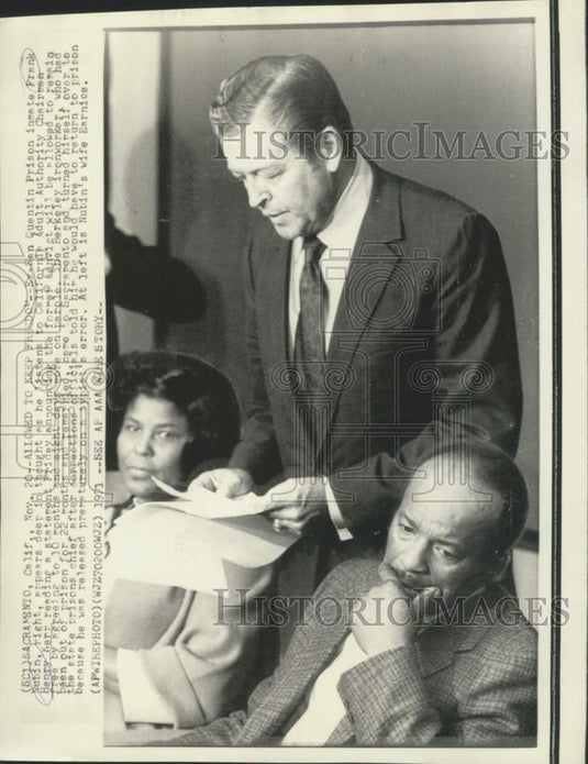 1971 Press Photo San Quentin inmate Frank Nubin released early on typist error